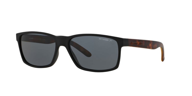 ARNETTE Unisex Sunglasses Rubber Black Frame, Polarized Dark Grey Lenses, 58MM - Image 3